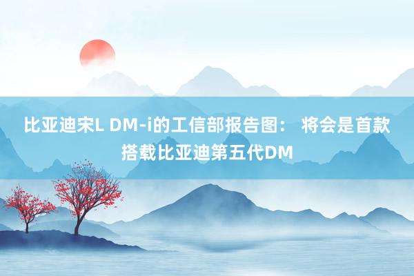 比亚迪宋L DM-i的工信部报告图： 将会是首款搭载比亚迪第五代DM