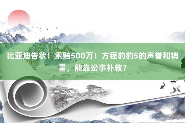 比亚迪告状！索赔500万！方程豹豹5的声誉和销量，能靠讼事补救？