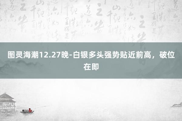 图灵海潮12.27晚-白银多头强势贴近前高，破位在即