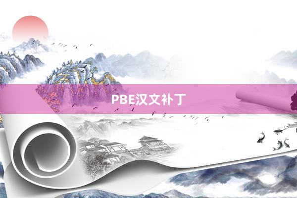 PBE汉文补丁