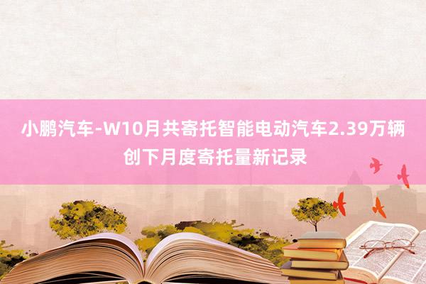 小鹏汽车-W10月共寄托智能电动汽车2.39万辆 创下月度寄托量新记录