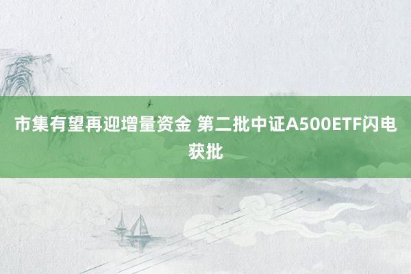 市集有望再迎增量资金 第二批中证A500ETF闪电获批